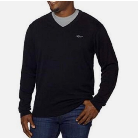 Gregnorman long sleeve V-neck sweater black size:L - Picture 1 of 13